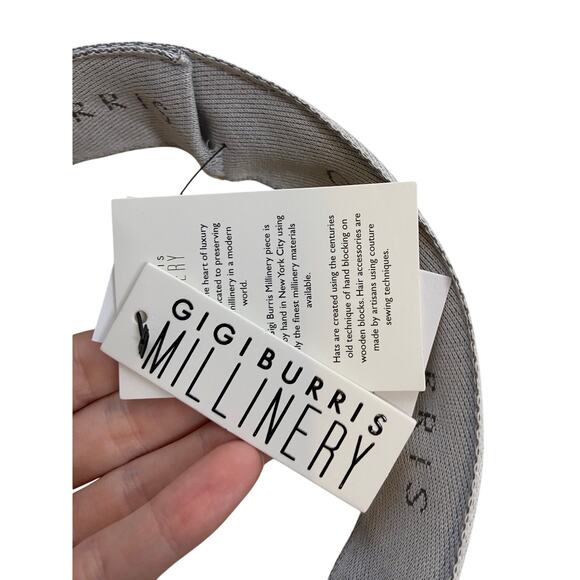 Gigi Burris Jeanne Ostrich Feather Fedora Hat Western Bridal Derby Old Money - Picture 9 of 9